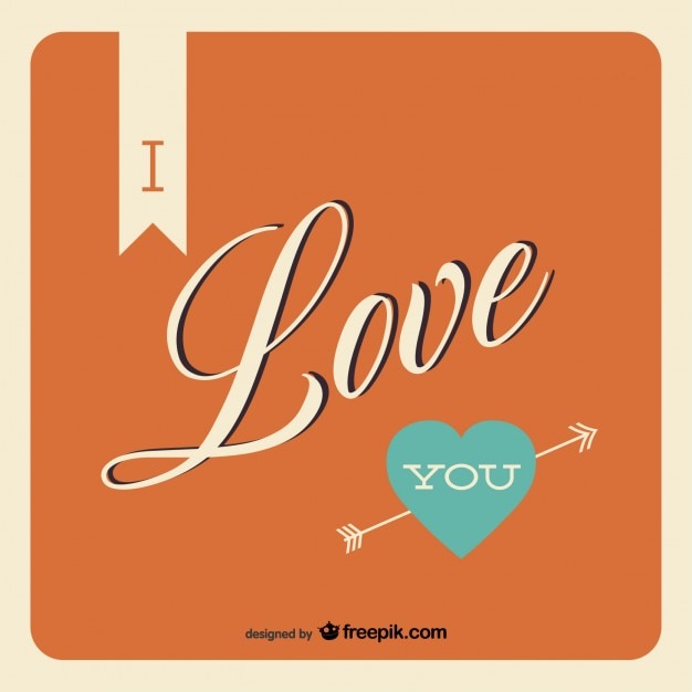 Vector de san valentín con el texto i love you