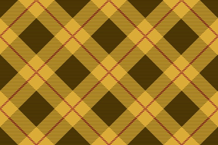 Vector gratuito vector seamless yellow tartan plaid ilustración horizontal y verticalmente repetible