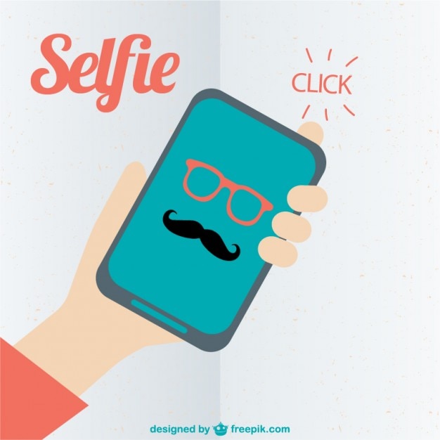 Vector gratuito vector de selfie hipster