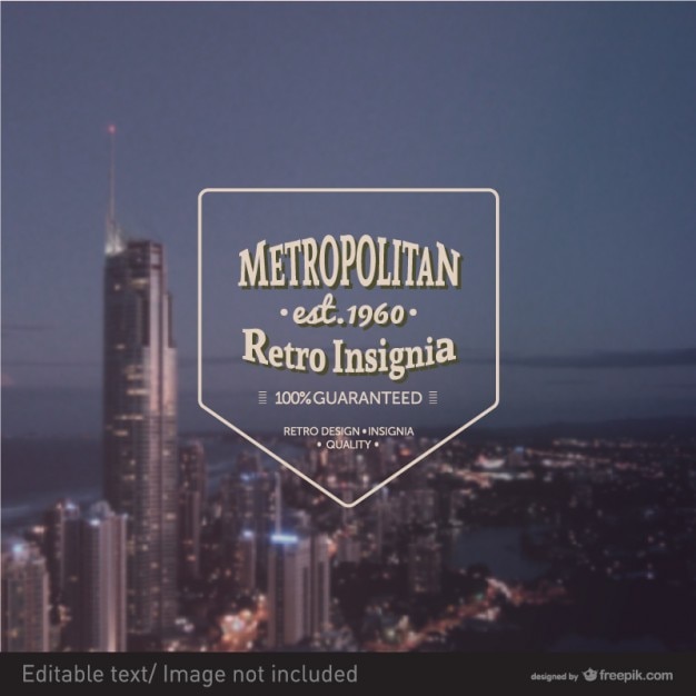Vector gratuito vector con sello metropolitano