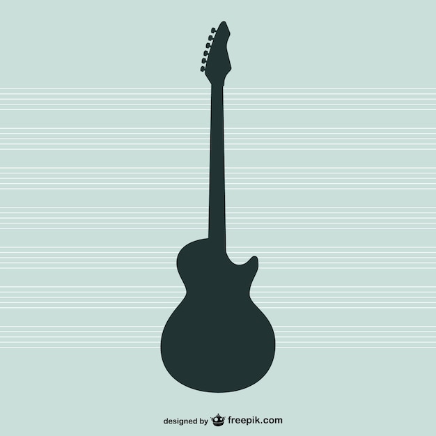 Vector silueta de guitarra