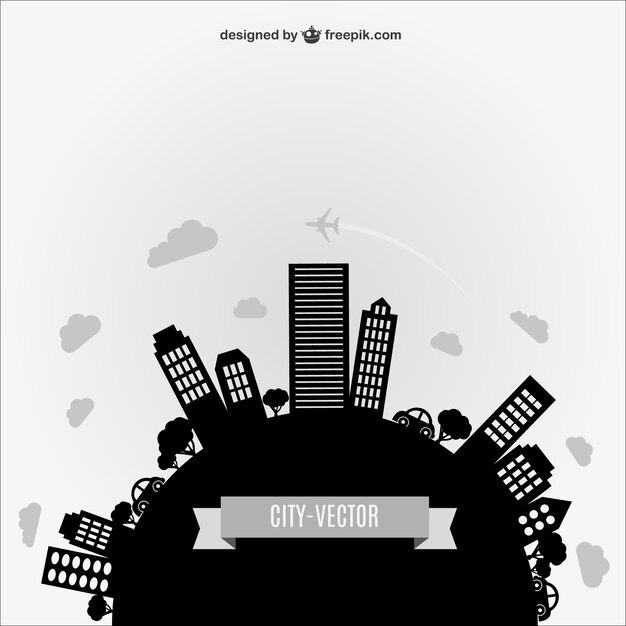 Vector silueta urbana