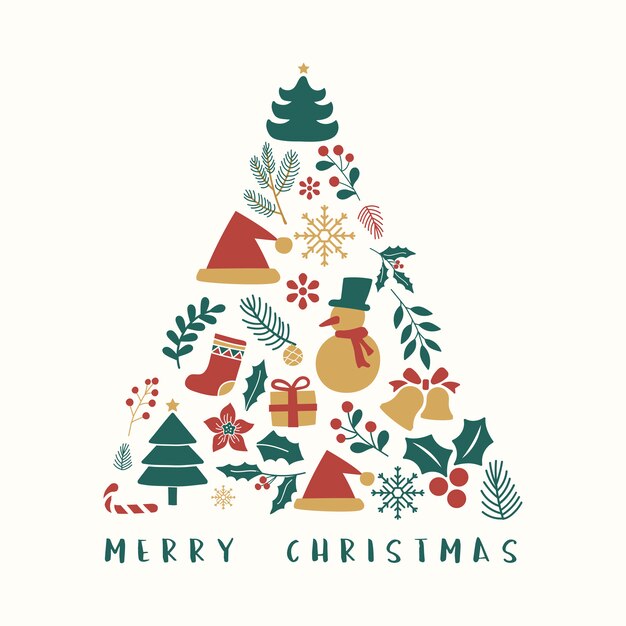 Vector de tarjeta de felicitación de Navidad