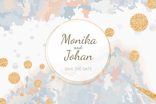Vector de tarjeta de invitación de boda pastel