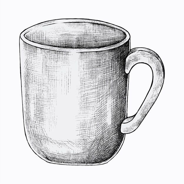 Vector de taza de café dibujada a mano