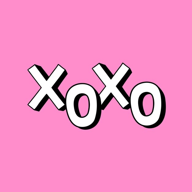 Vector de tipografía de fuente de sombra Xoxo