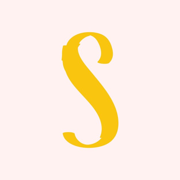 Vector de tipografía de garabato de letra S