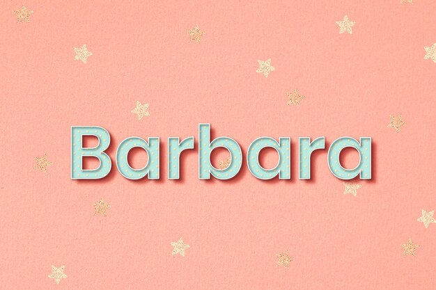 Vector de tipografía de nombre femenino Barbara