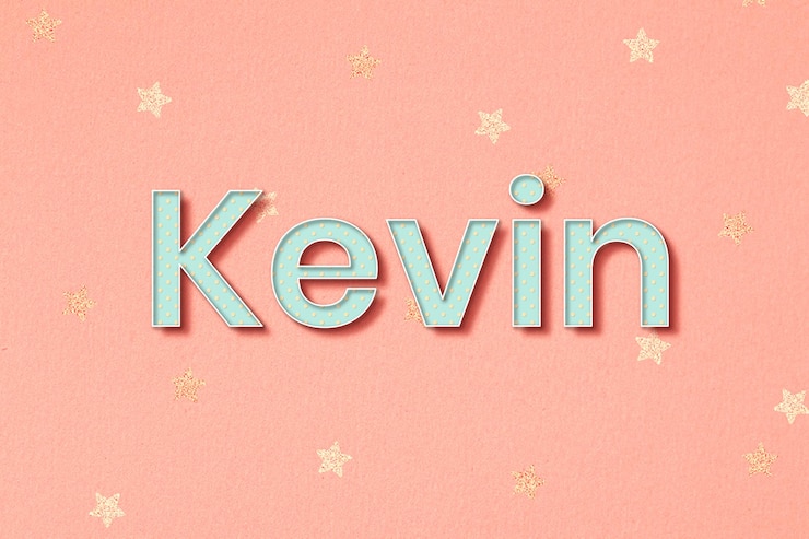 Vector gratuito vector de tipografía de nombre masculino kevin
