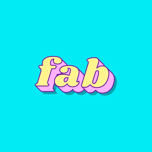Vector de tipografía retro palabra fabulosa