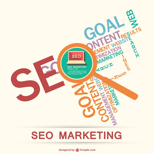 Vector tipografía de SEO