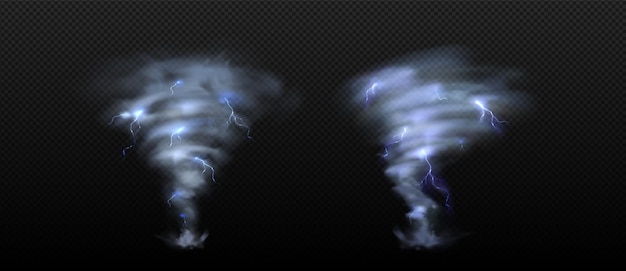 Vector de tormenta de tornado viento de huracán transparente