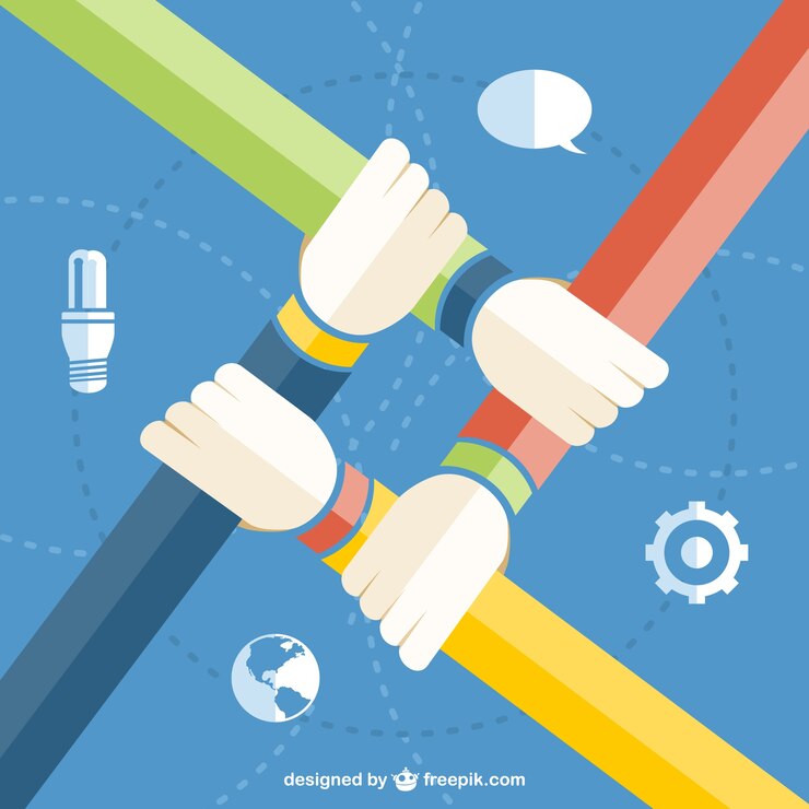 Vector gratuito vector trabajo en equipo
