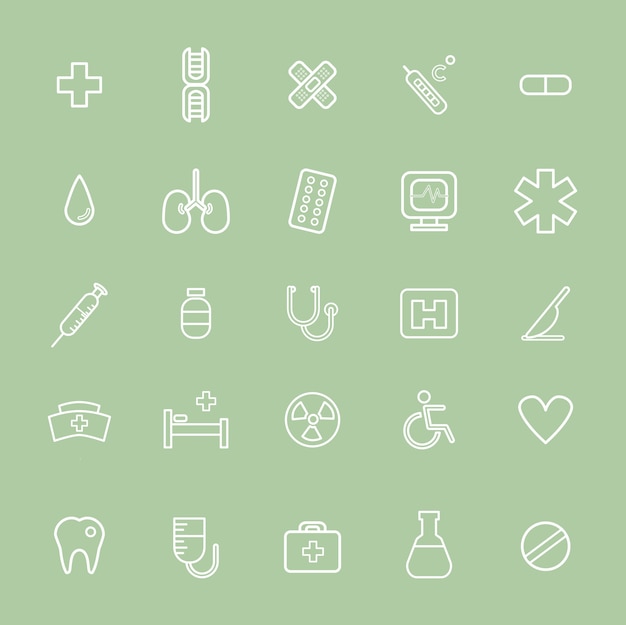 Vector ui illustration health healthcare hospital concept