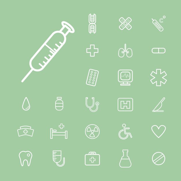 Vector UI Illustration Health Healthcare Hospital Concept