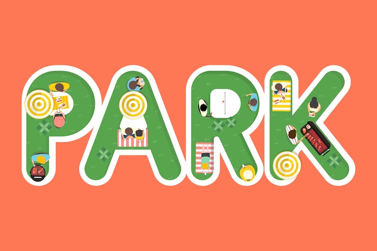 Vector gratuito vector de verano siente diseño con la palabra park