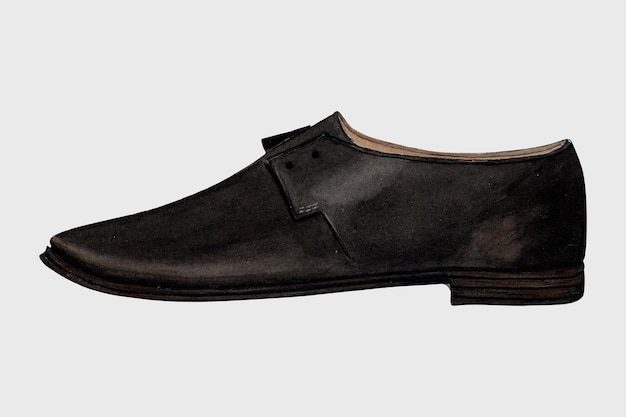 Vector de zapatos de hombre negro, remezclado de la obra de arte de Jessie M. Benge