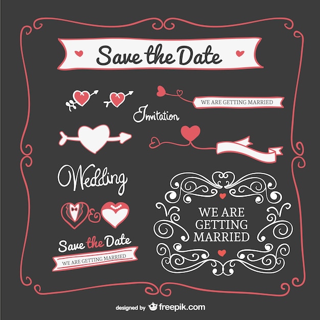 Vectores de boda