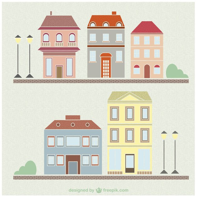 Vectores de casas de época
