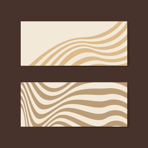 Vectores de diseño de banner abstracto beige