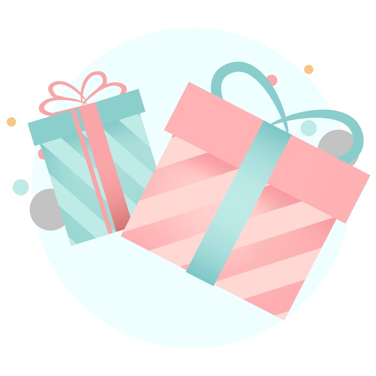 Vector gratuito vectores de diseño de caja de regalo colorido