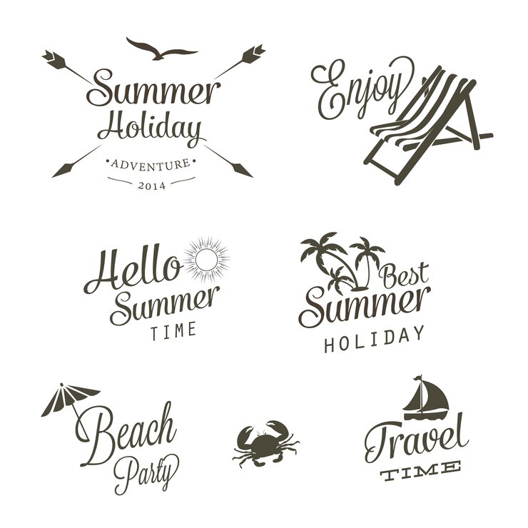 Vector gratuito vectores de logo de verano