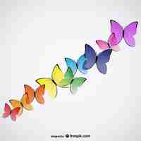 Vector gratuito vectores de mariposas de colores