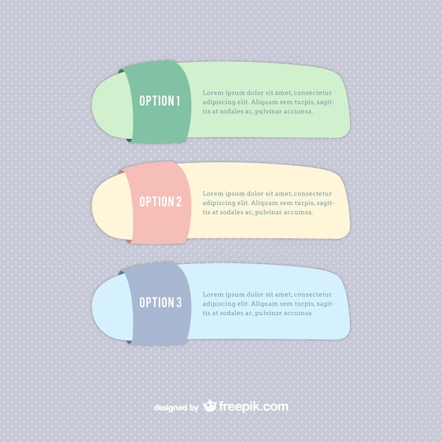 Vector gratuito vectores de opciones