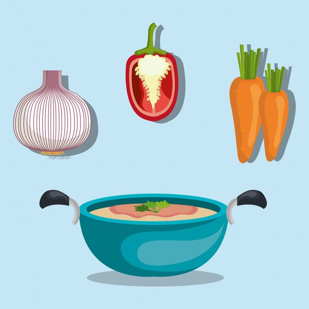 Vegetales de comida saludable