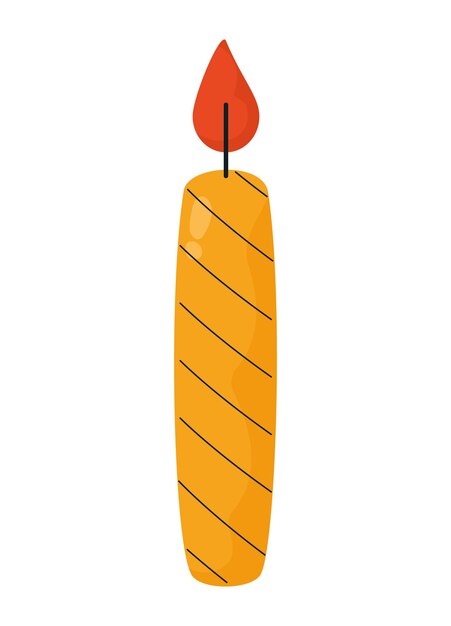 Vela amarilla de cumpleaños