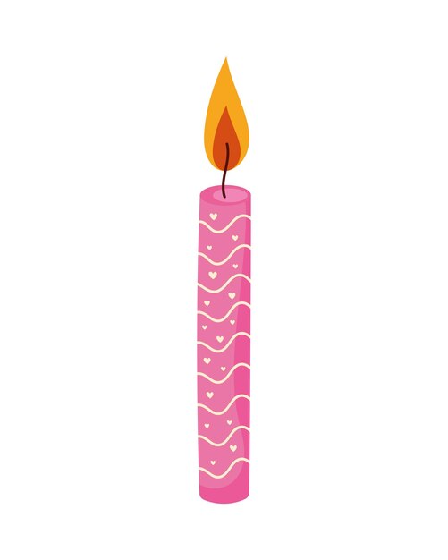 vela rosa cumpleaños