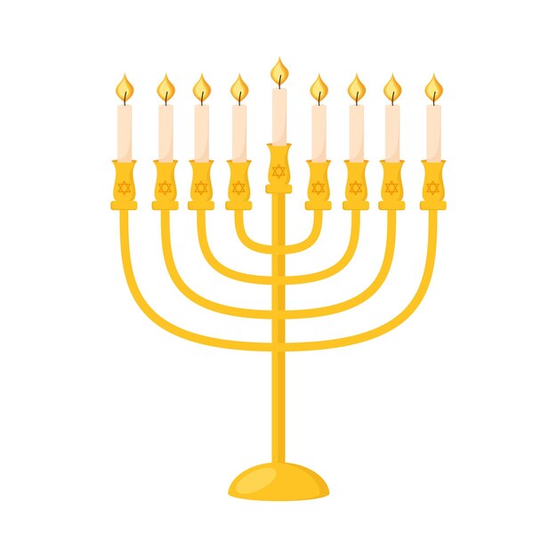 velas de menorá judía