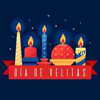 Vector gratuito velas ornamentales día de las velitas