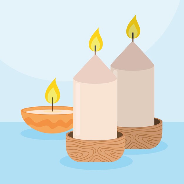 velas perfumadas encendidas