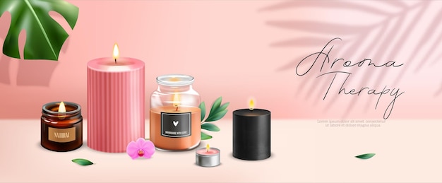 Vector gratuito velas perfumadas póster