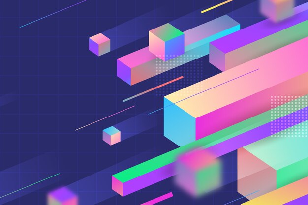 Velocidad formas geométricas página de aterrizaje 3d