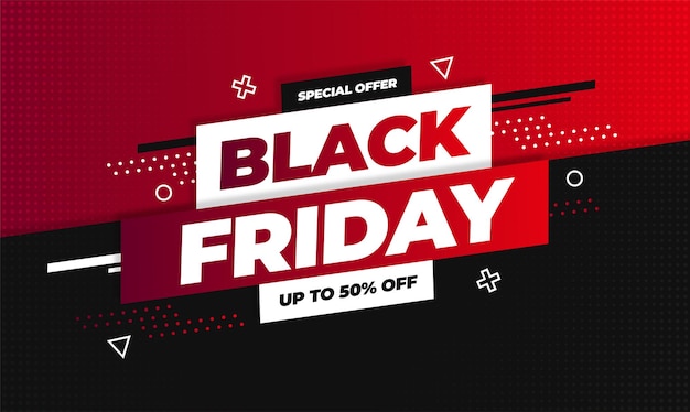 Vector gratuito venta abstracta de black friday con estilo memphis