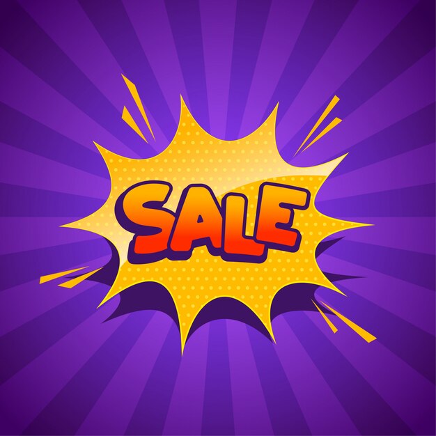 Venta de banner en estilo comic.