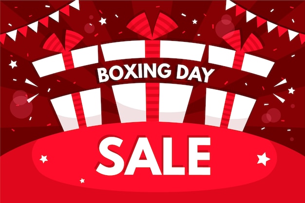 Venta de boxing day de diseño plano