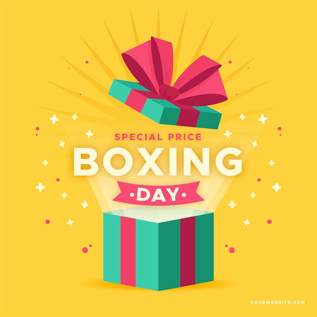 Venta de boxing day de diseño plano