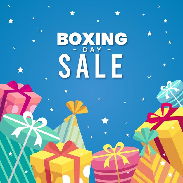Venta de boxing day de diseño plano