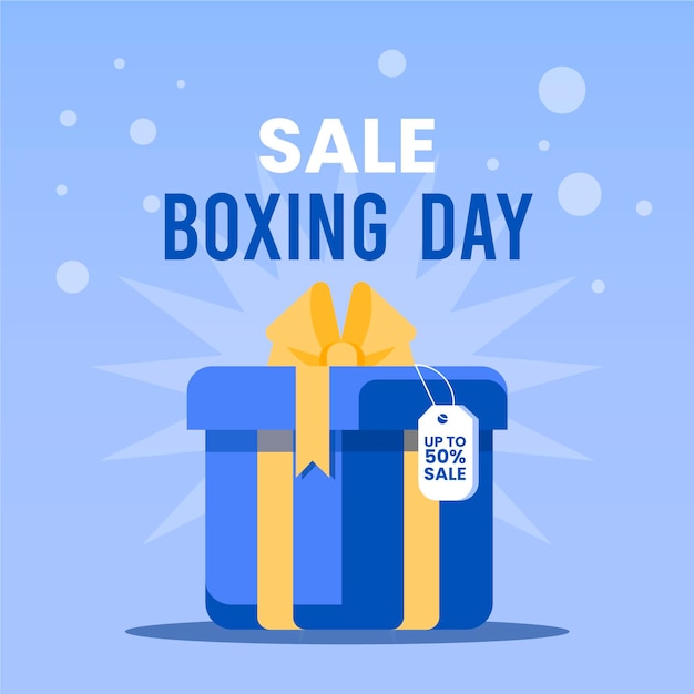 Venta de boxing day de diseño plano