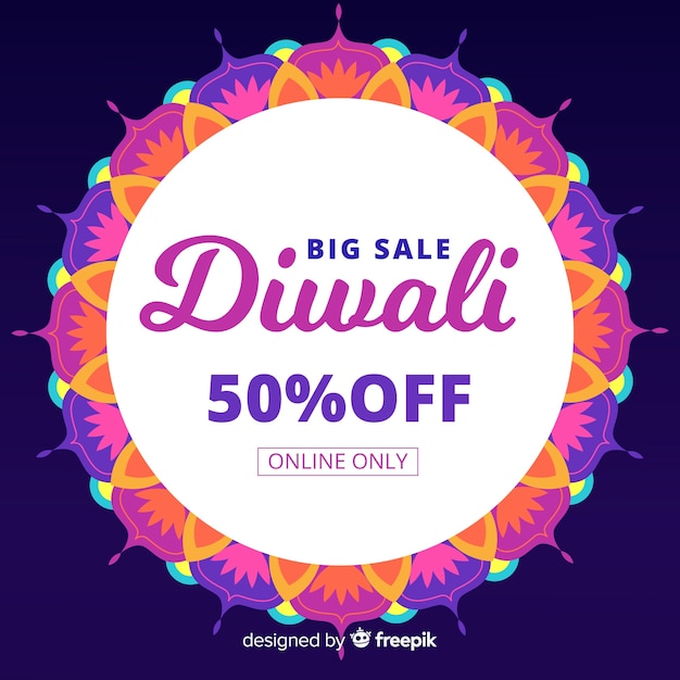 Vector gratuito venta de diwali dibujado a mano