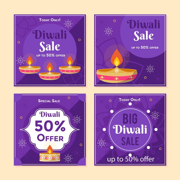 Venta de diwali publicaciones de instagram