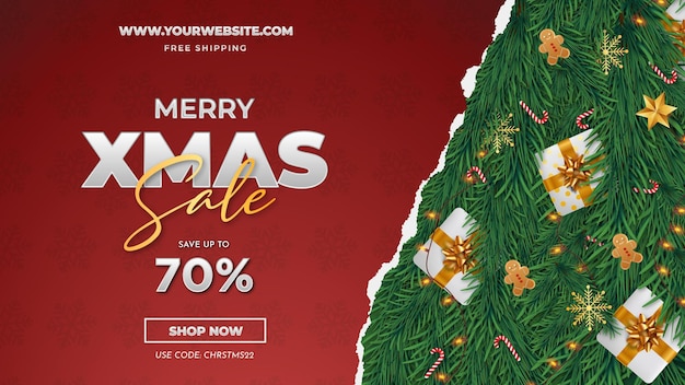 Venta de feliz Navidad con fondo de Papercut
