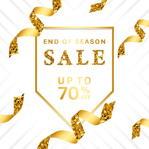 Venta de fin de temporada hasta un 70% de descuento en vector de señal