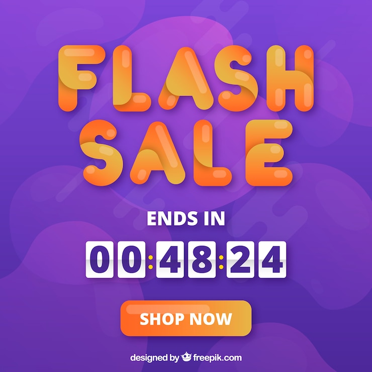 Vector gratuito venta flash de fondo