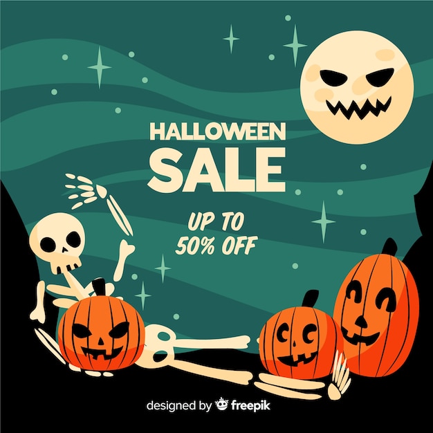 Venta de halloween plana caras divertidas