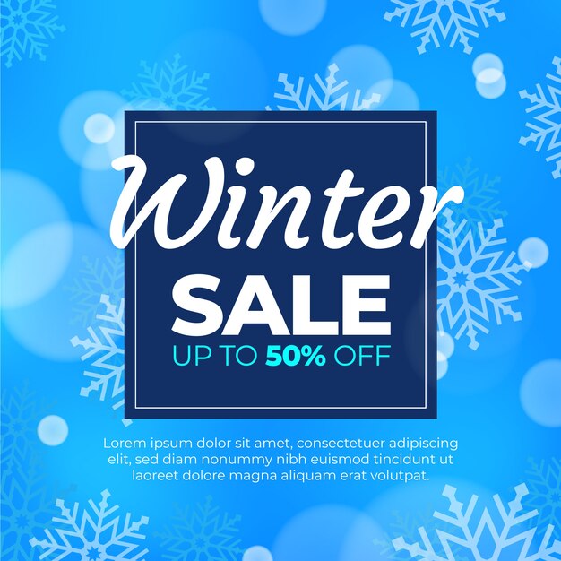 Venta de invierno borrosa con oferta especial