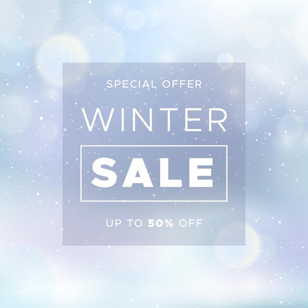 Venta de invierno borrosa